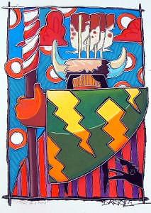 Native American Painting - Crazy As A Horse by Darryl Willison Native American Painting - Crazy As A Horse by Darryl Willison