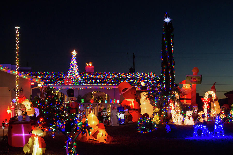 Crazy Christmas Lights 1 Photograph by Bonnie Follett