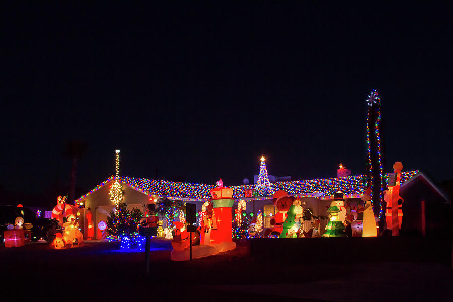 Crazy Christmas Lights 2  Photograph by Bonnie Follett
