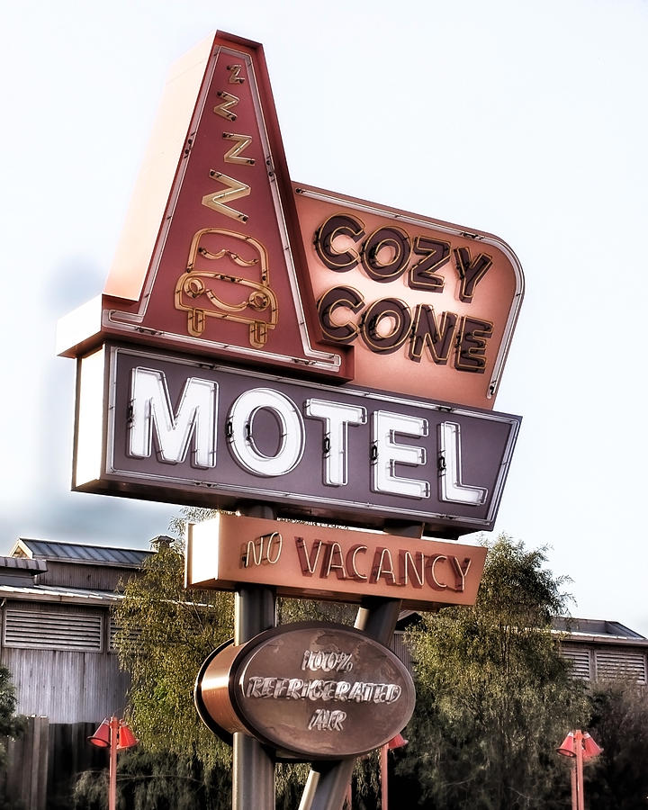 Crazy Cone Motel Vintage Neon Sign Photograph by Gigi Ebert