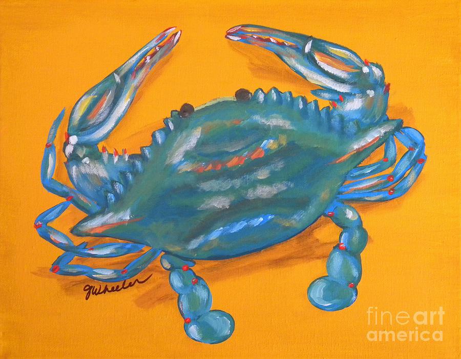 Crazy Crab Painting by JoAnn Wheeler