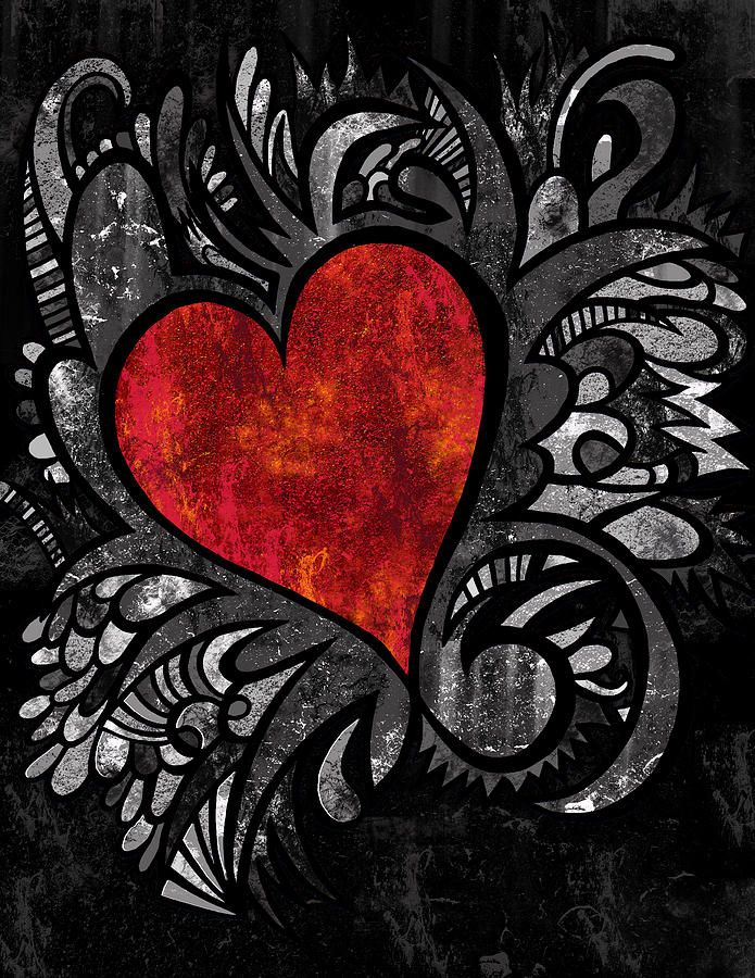 Crazy Heart Digital Art by Kelly Maddern Pixels
