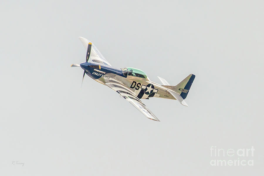 Airplane Photograph - Crazy Horse P-51 by Rene Triay FineArt Photos