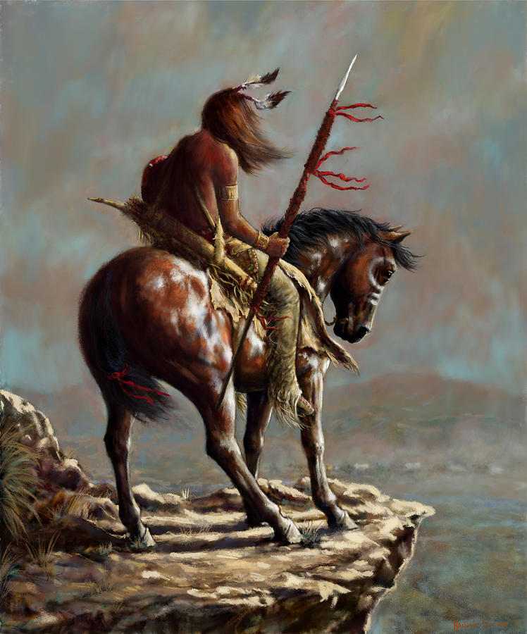 Crazy Horse Painting - Crazy Horse_Digital Study by Harvie Brown