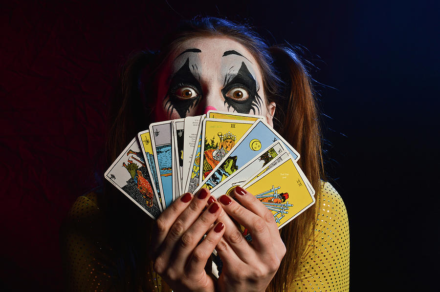 Crazy Tarot Card Reader Mixed Media by Trish Tritz