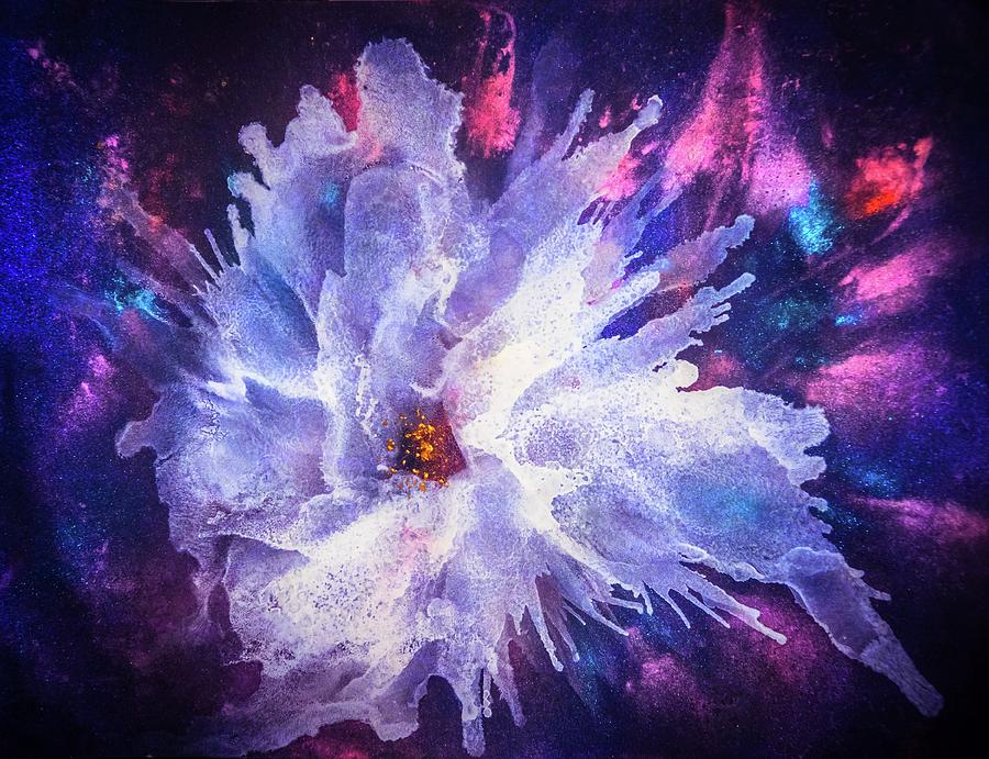 Crazy White Flower Mixed Media by Lilia D