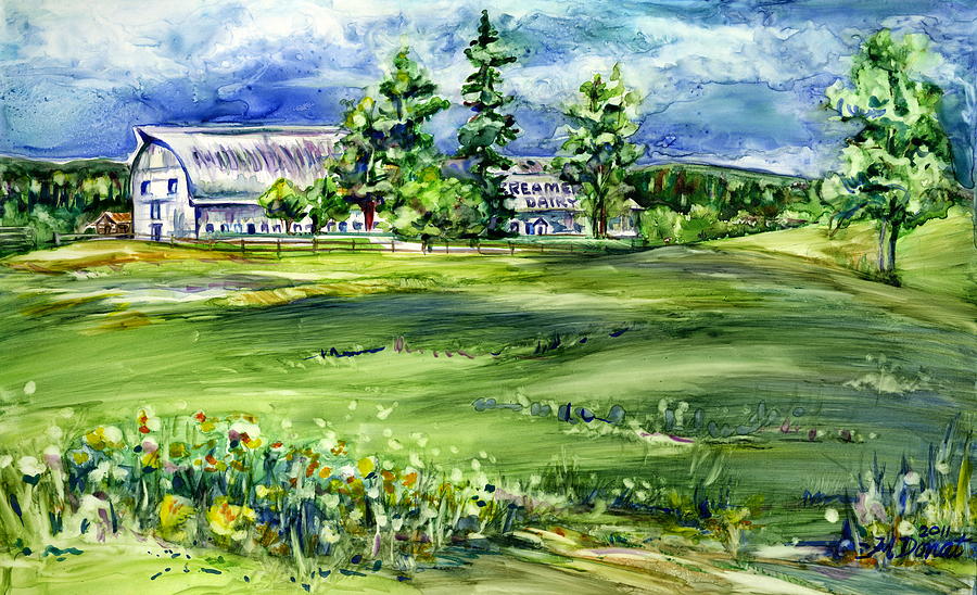 Creamers Field Painting by Margaret Donat