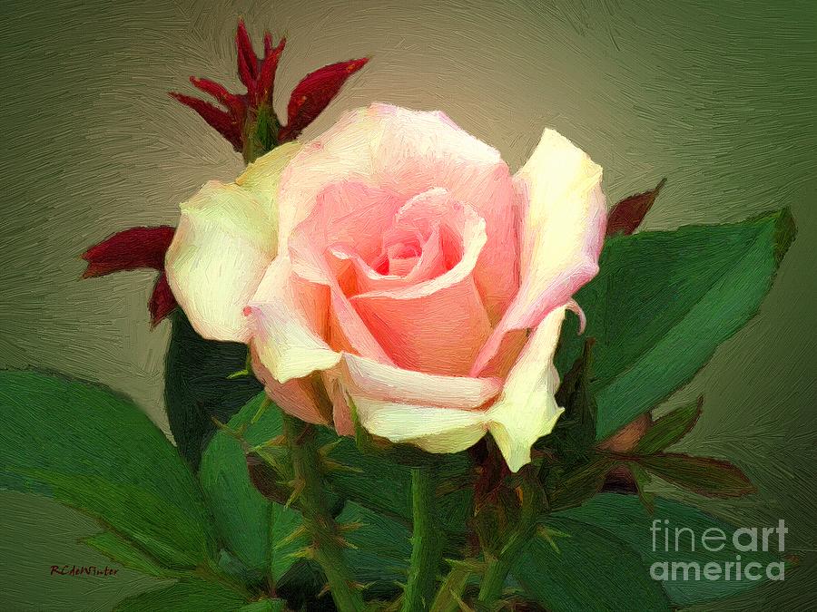 Creamy Blush Painting by RC DeWinter