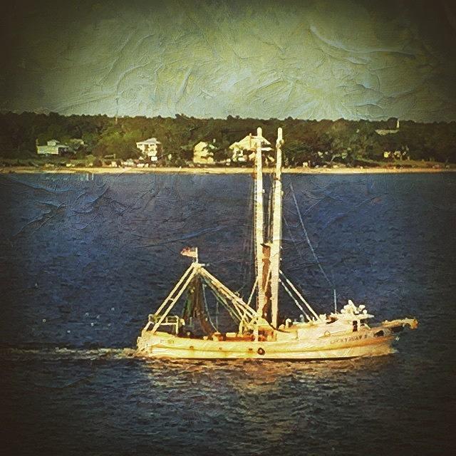 Shrimpboat Photograph - Created With #distressedfx #shrimpboat by Joan McCool