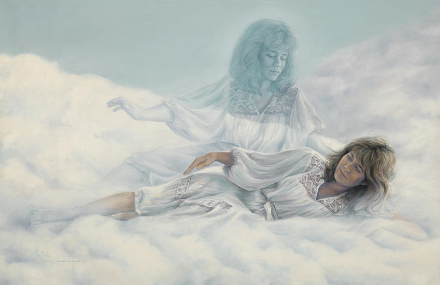 Creating a Body With Clouds Painting by Lucie Bilodeau