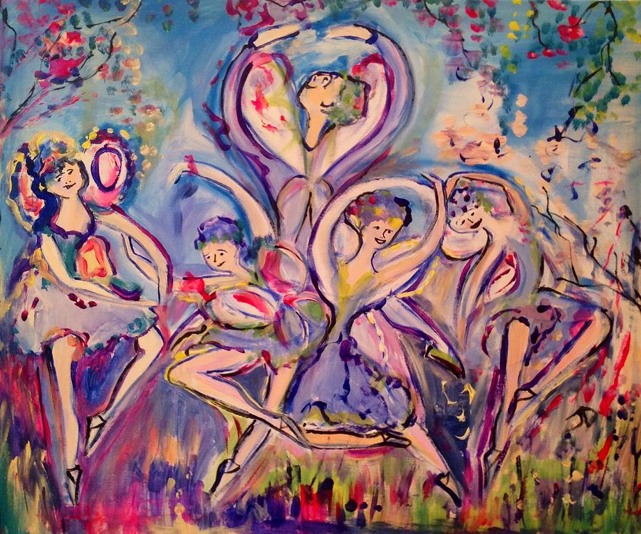 Creating The Dance Painting by Judith Desrosiers