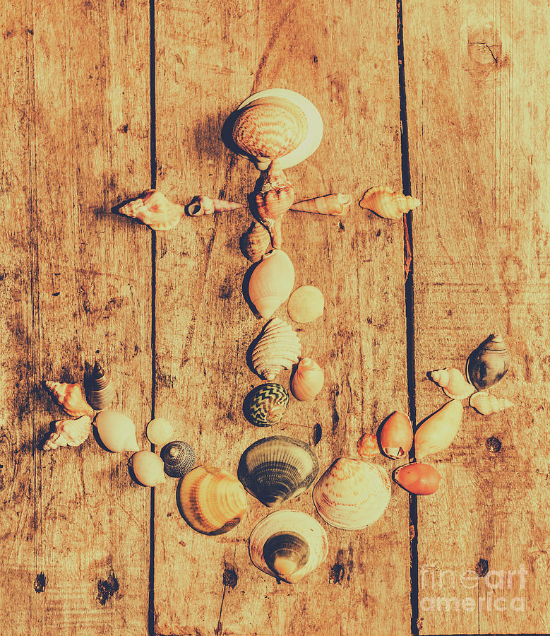 Creative maritime anchor made of seashells Photograph by Jorgo Photography