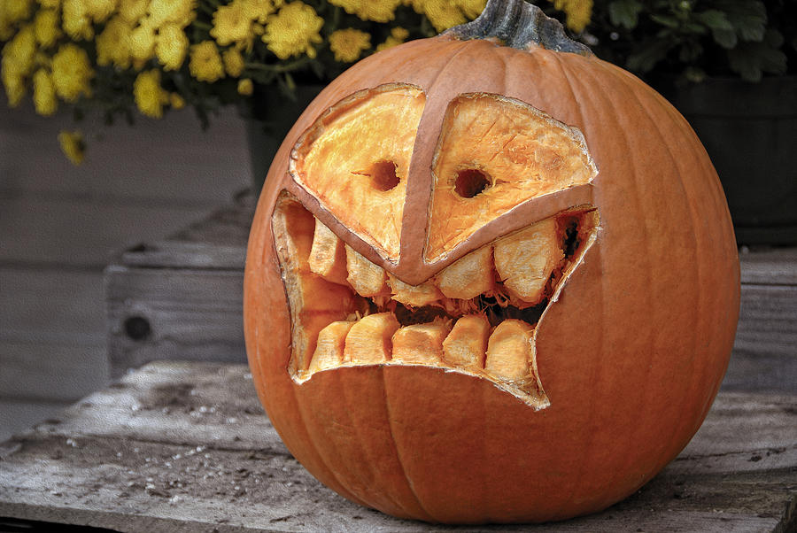 Creatively Carved Jack-o-lantern Photograph by Phil Cardamone