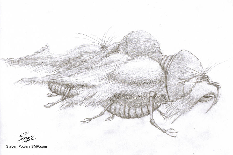 Creature 3 Drawing by Steven Powers SMP