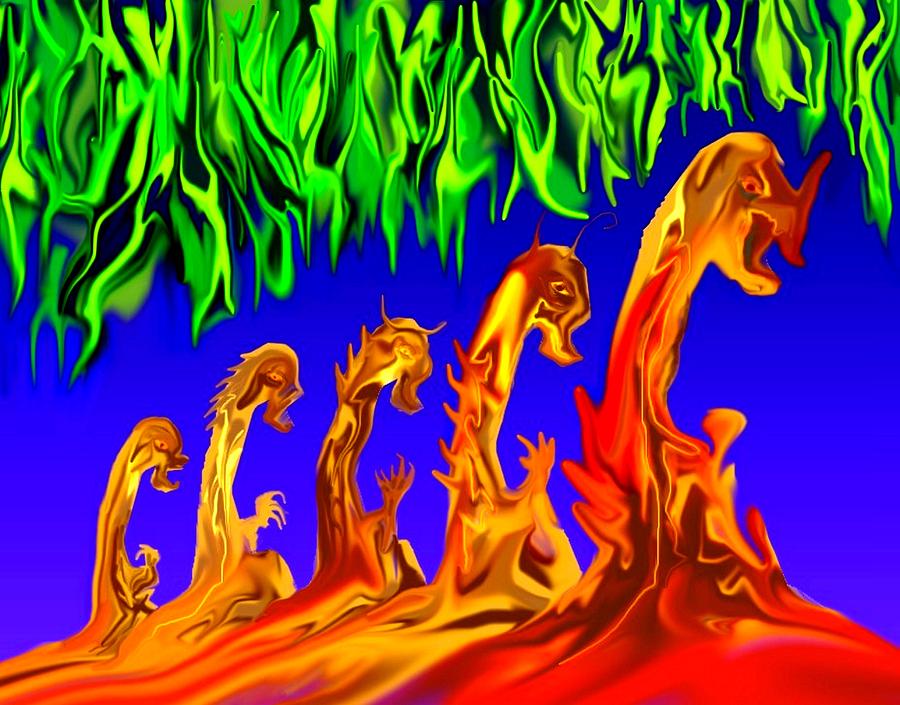 Abstract Digital Art - Creatures by Carlos Contreras Abstract Digital Art - Creatures by Carlos Contreras