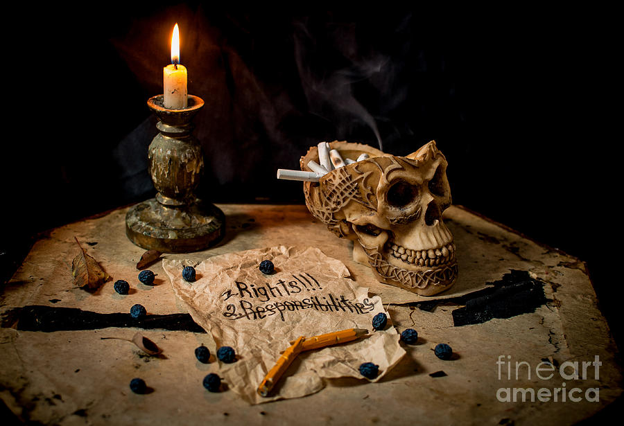 Candle Photograph - Credo antisocial person by Lyudmila Prokopenko