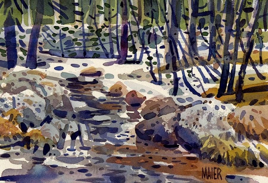 Yosemite National Park Painting - Creek at Tuolume Meadows by Donald Maier
