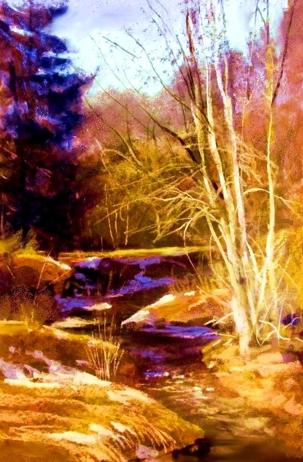 Landscape Painting - Creek At Wolf by Joseph Barani Landscape Painting - Creek At Wolf by Joseph Barani
