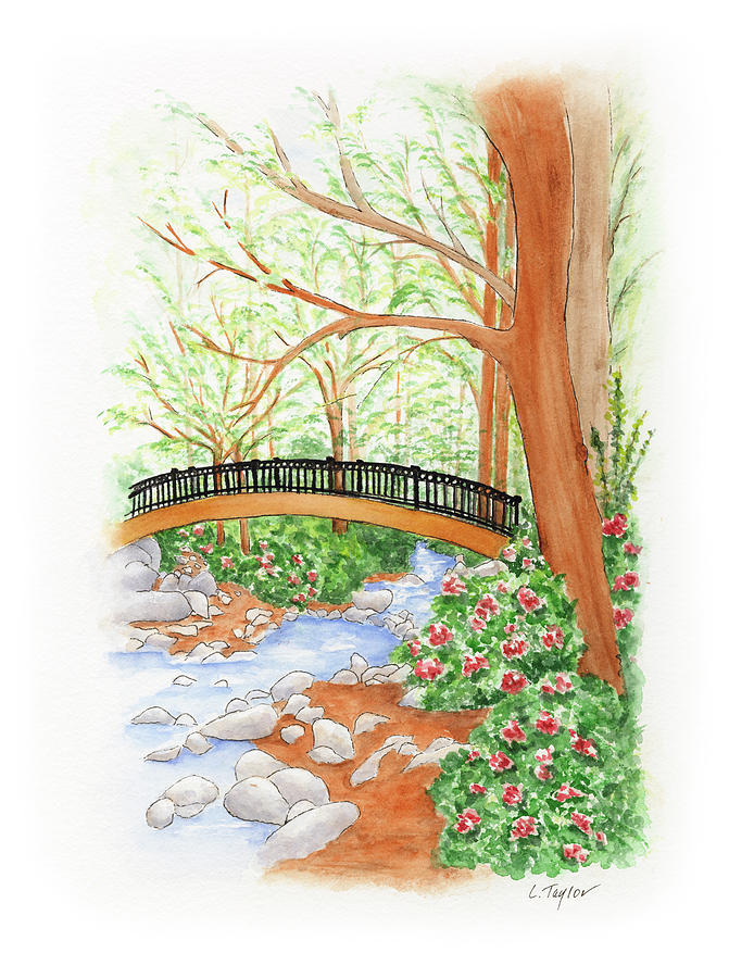 Creek Crossing Painting by Lori Taylor