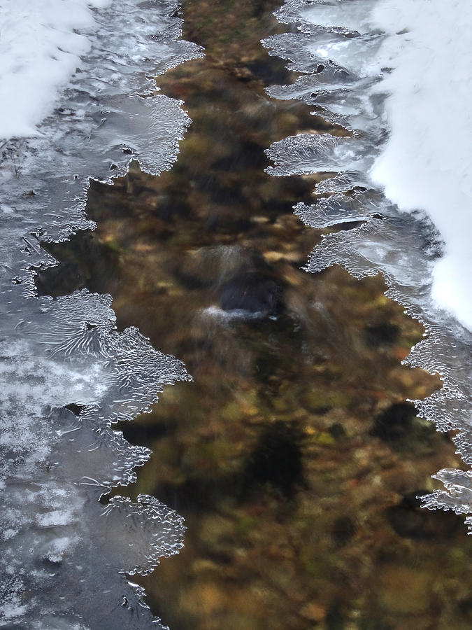 Creek Ice Abstract Photograph by David T Wilkinson