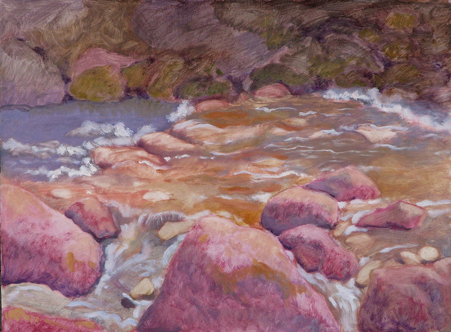 Creek in Spring Painting by Robert Bissett