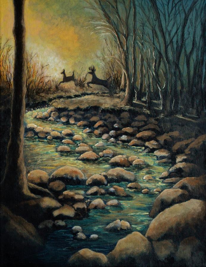 Tree Painting - Creek by Kimberly Benedict