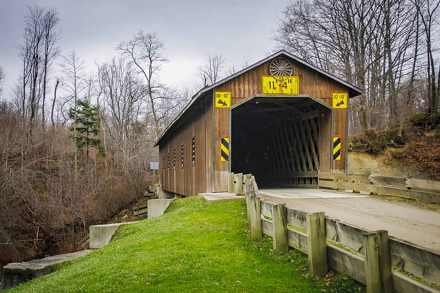 Creek Rd Covered Bridge  Photograph by Jack R Perry