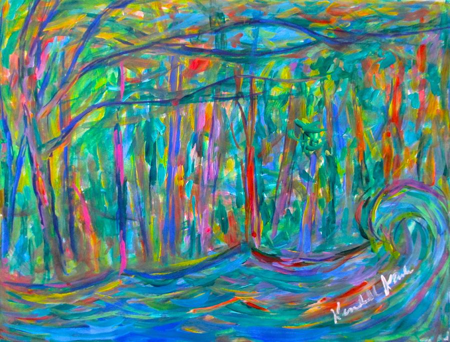 Tree Painting - Creek Rush by Kendall Kessler