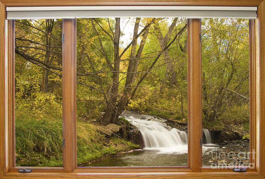 Creek Waterfall Picture Window View Photograph by James BO Insogna
