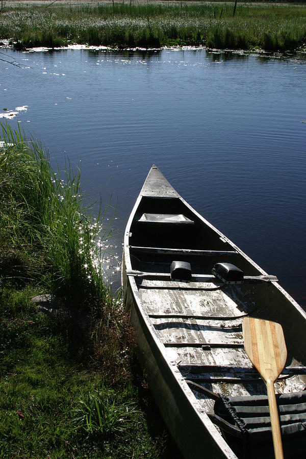 Landscape Photograph - Creekside Canoe by Jeff Floyd CA