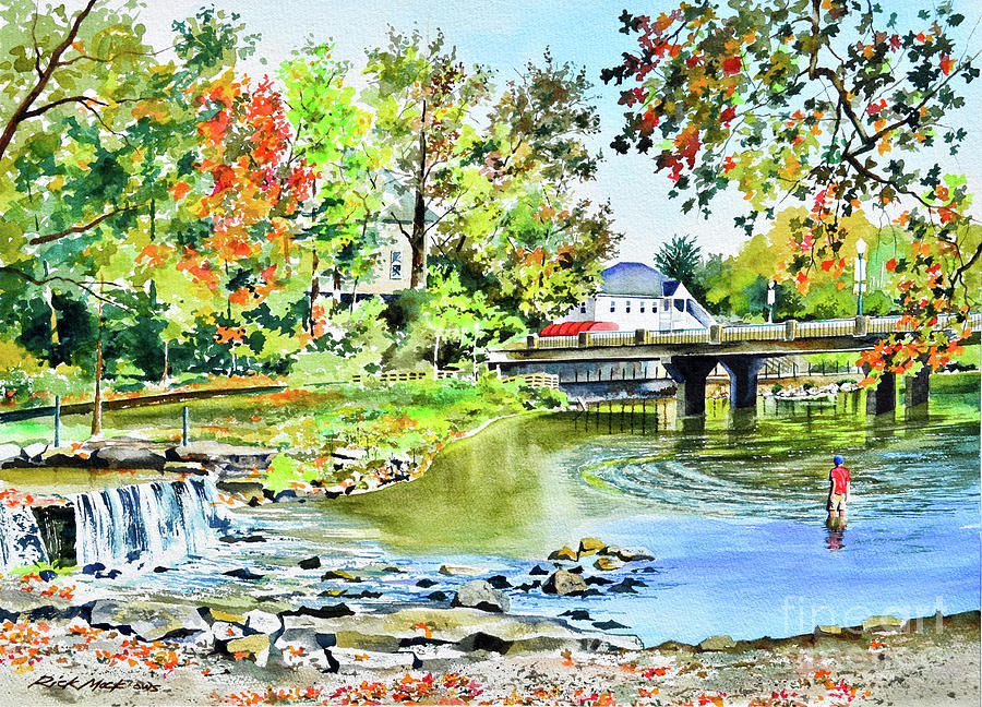Creekside  Painting by Rick Mock