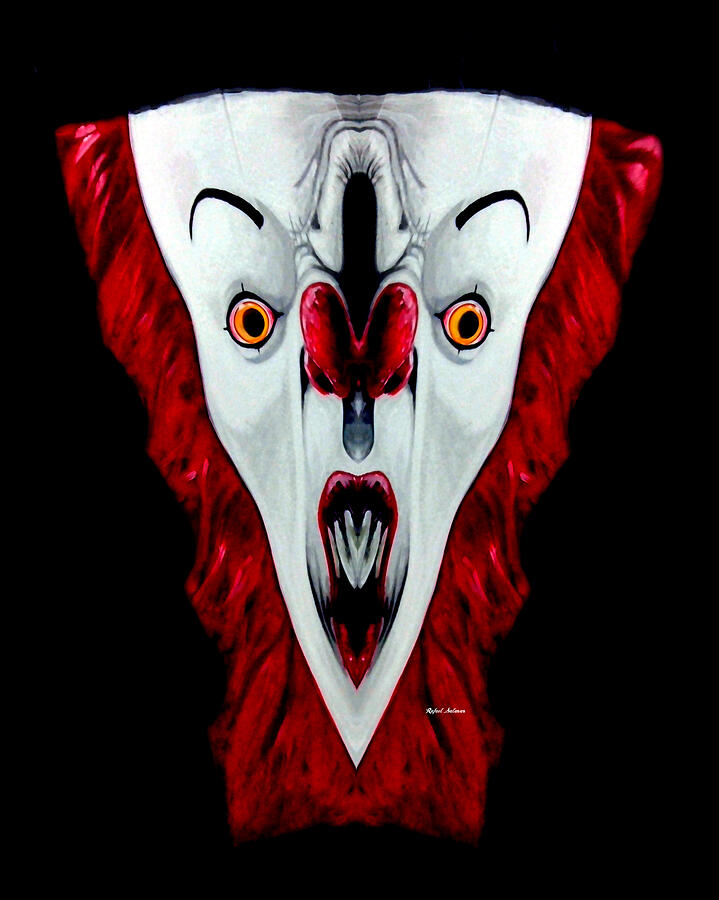 Creepy Clown 01215 Digital Art by Rafael Salazar