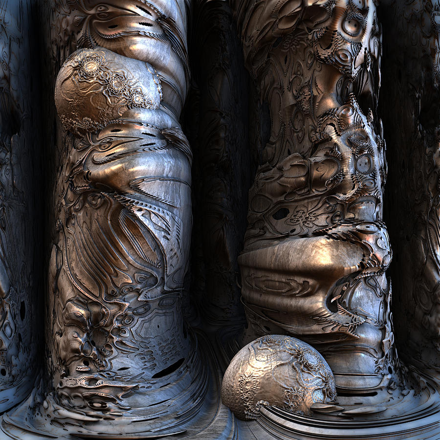 Creepy Columns Digital Art by Hal Tenny