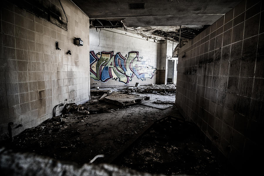 Creepy hallway Photograph by Mike Dunn