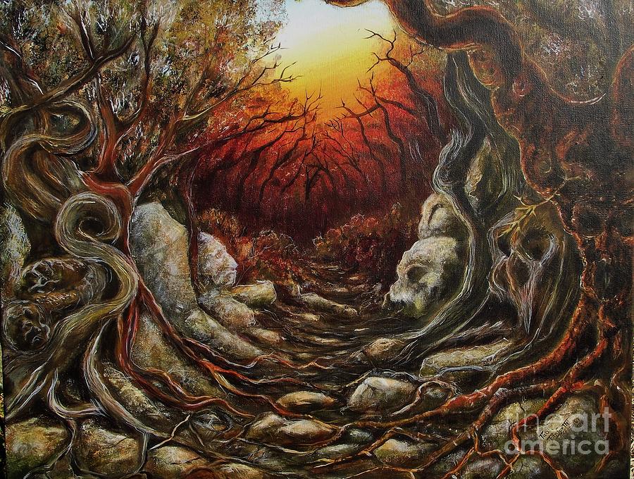 Creepy Old Forest Painting by Paul Danforth | Fine Art America