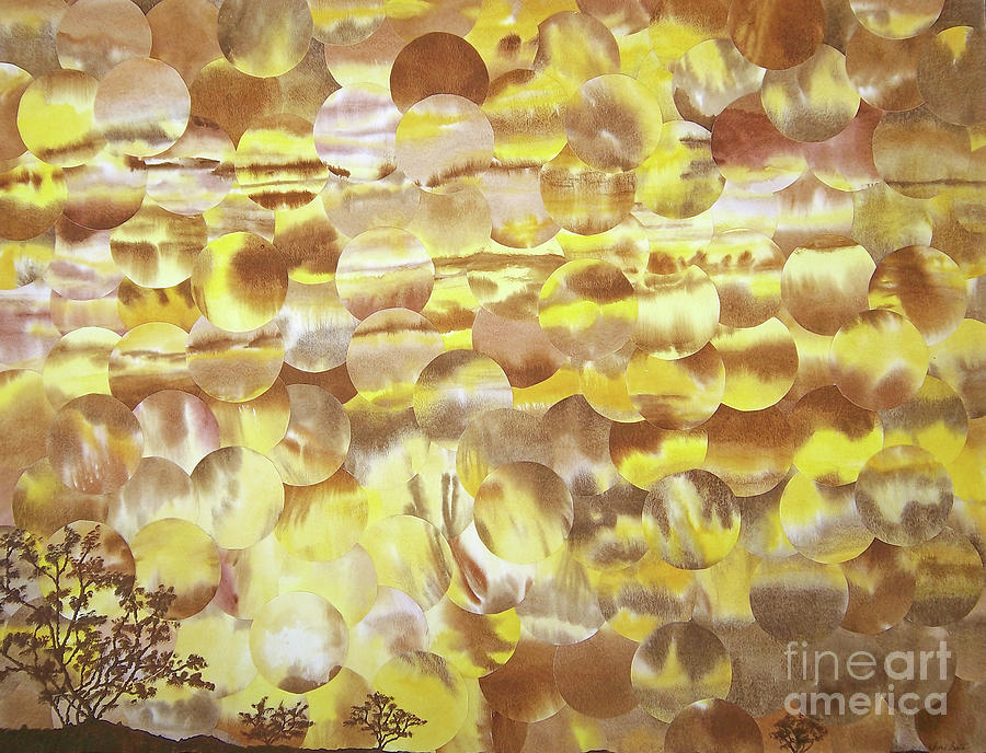 Sunset Painting - Creosote and Sand by Jeni Bate