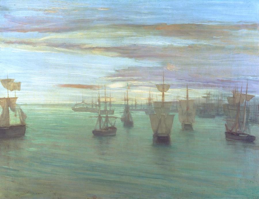 Crepuscule in Flesh Colour and Green Painting by Abbott