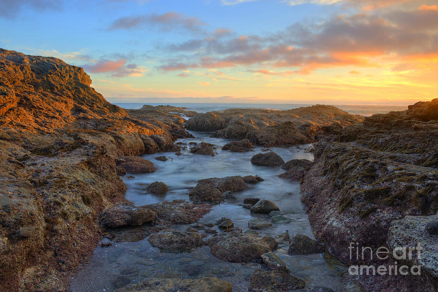 Sunset Photograph - Crescent Bay Tide Pools At Sunset by Eddie Yerkish