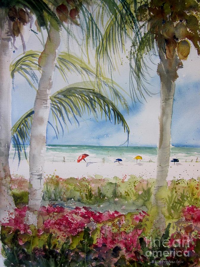 Crescent Beach Marco Island Painting by Sandra Strohschein