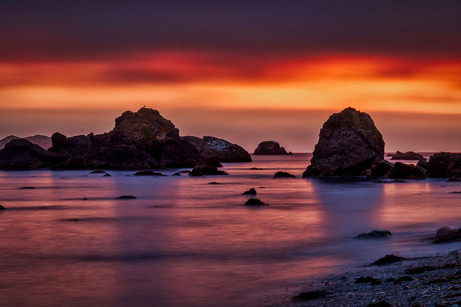 Crescent City Beach Sunset Photograph by Stuart Litoff