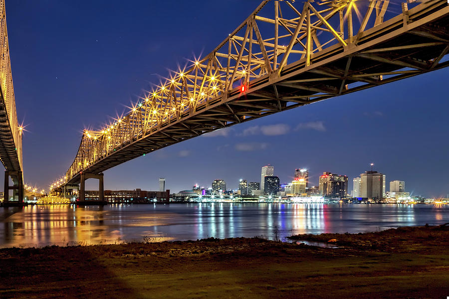 New Orleans Photograph - Crescent City Bridge, New Orleans by Kay Brewer