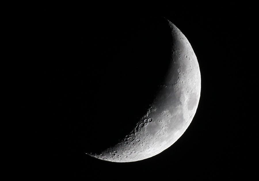 Space Photograph - Crescent Moon by David Broome