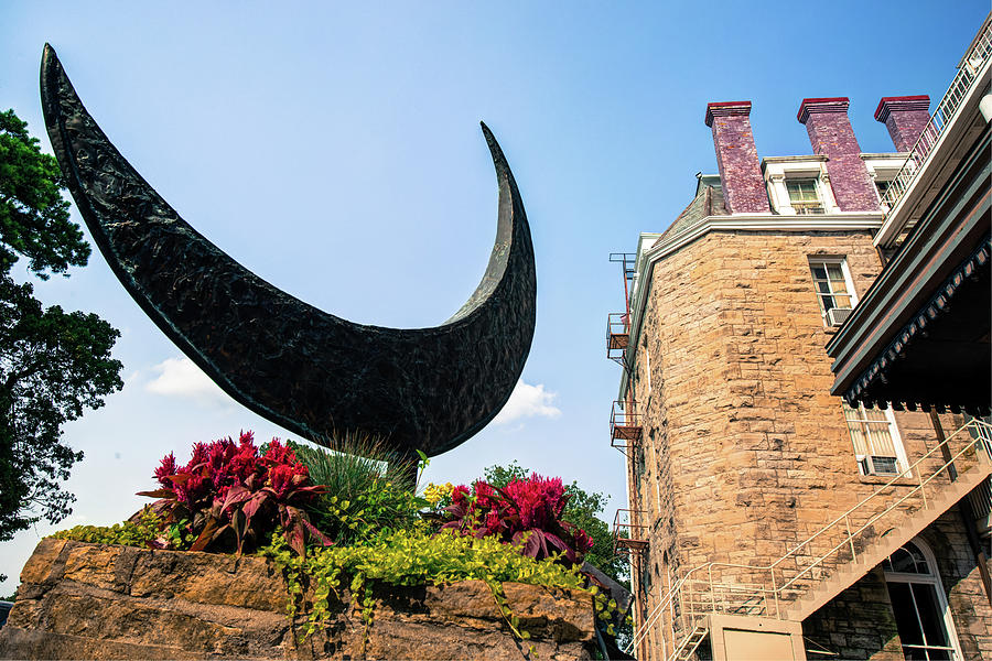 Architecture Photograph - Crescent Moon - Eureka Springs Hotel by Gregory Ballos