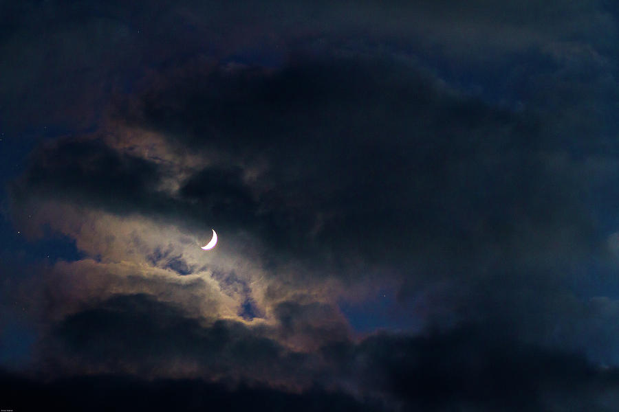 Crescent Moon in Hocking Hilla Photograph by Haren Images- Kriss Haren