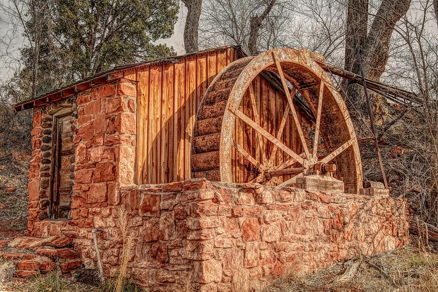 Crescent Moon Ranch Water Wheel Photograph by Donna Kennedy