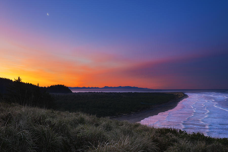 Lighthouse Photograph - Crescent Moon Sunrise by Ryan Manuel