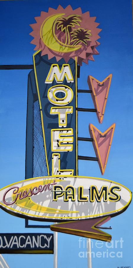 Crescent Palms Painting by Dan Remmel