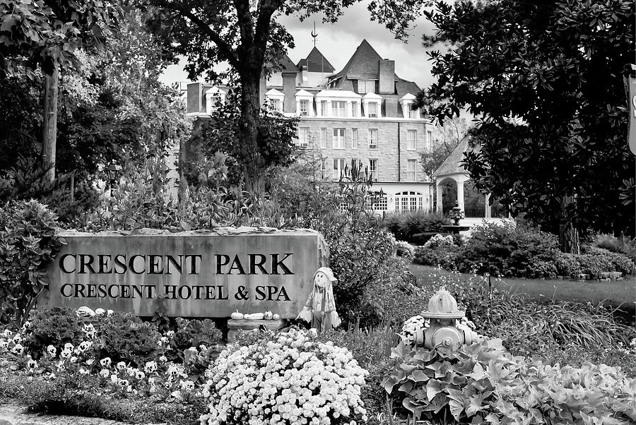 Crescent Park Hotel Black and White Photograph by Gregory Ballos