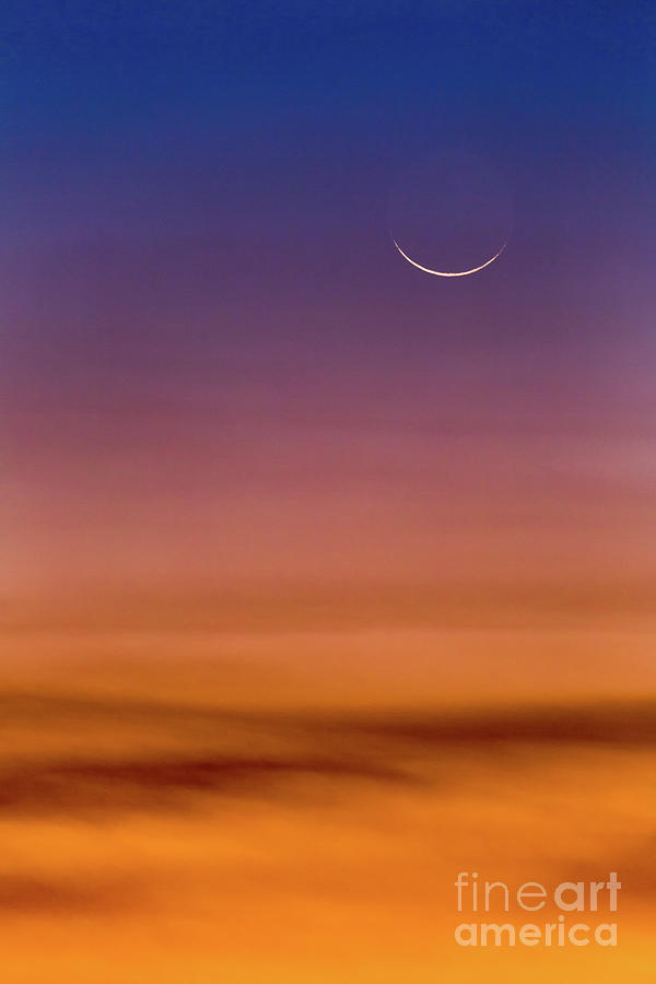 Cresent Moonrise Photograph by Doug Sturgess