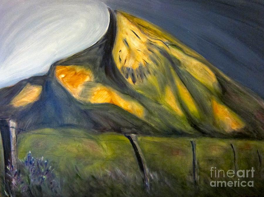 Crested Butte Mtn. Painting by Kathryn Barry